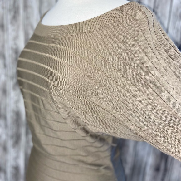 Vntg ATELIER SAB Y2Y Japanese Brand 3/4 Dolman Sleeve Brown KnittedSweater Sz 38 - Picture 9 of 12